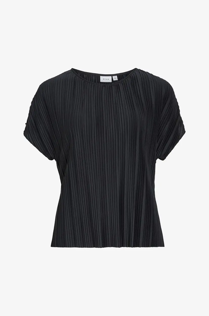Vila Bluse viTahlia O-neck Capsleeve - Svart