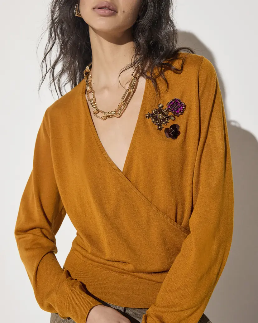 Lola Casademunt By MAITE Maite by Lola MF2611017 Orange Knitted sweatshirt