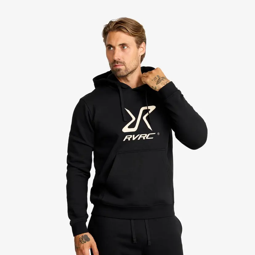 RevolutionRace RVRC Hoodie Herre Black/Oatmeal