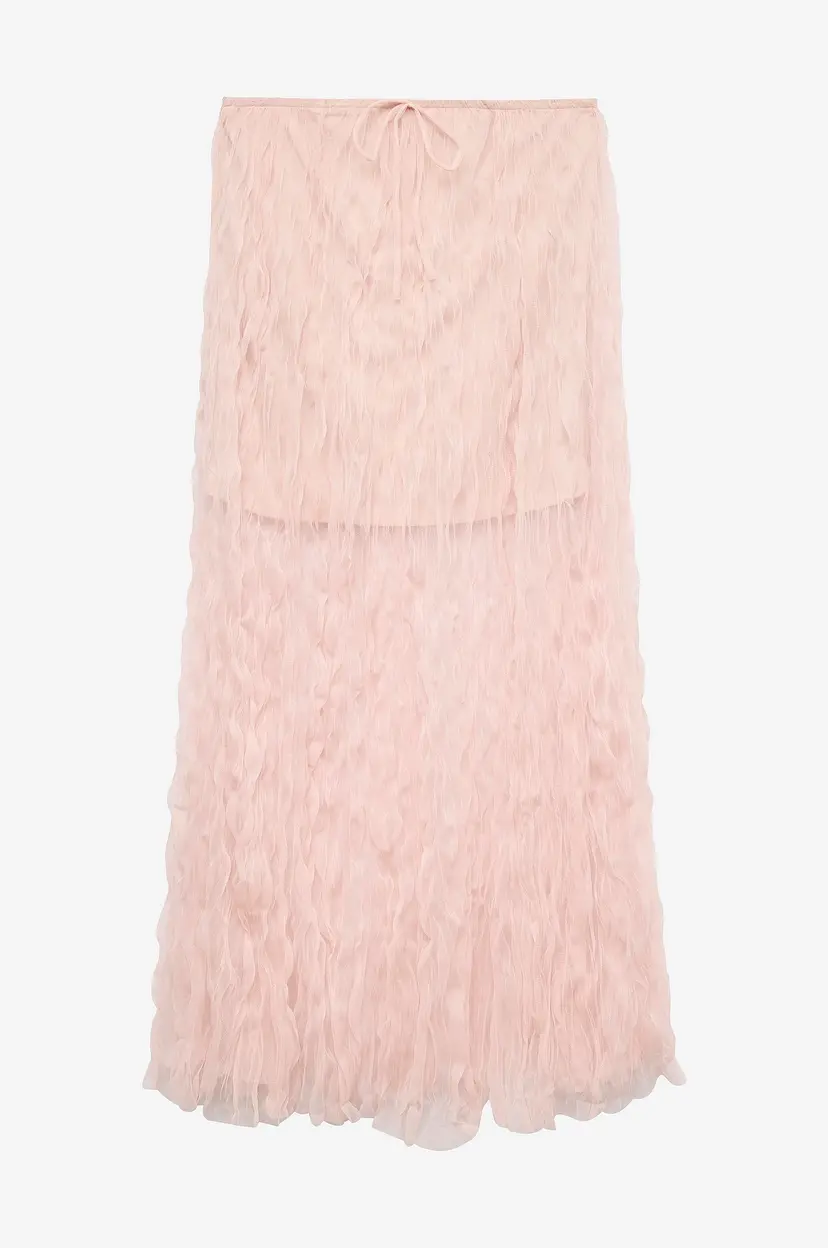 Vero Moda Maxi skjørt vmCaralia HW Mesh Skirt - Rosa