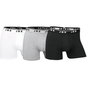 JBS of Denmark JBS 3P Organic Cotton Boxer Tights Svart/Hvit økologisk bomull Herre