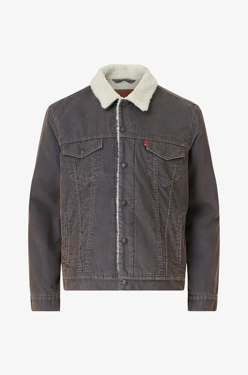 Levi's Kordfløyelsjakke Type 3 Sherpa Trucker - Brun