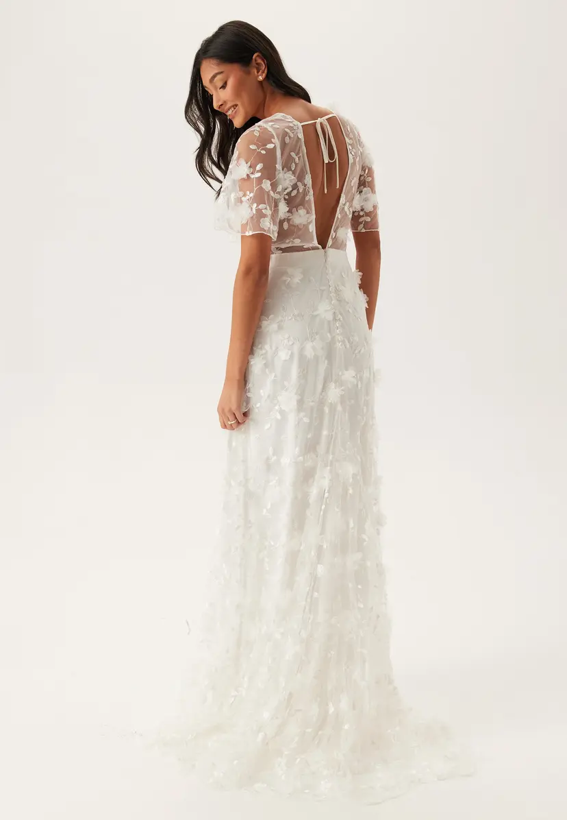 Bubbleroom Occasion Embroidered Floral Wedding Gown