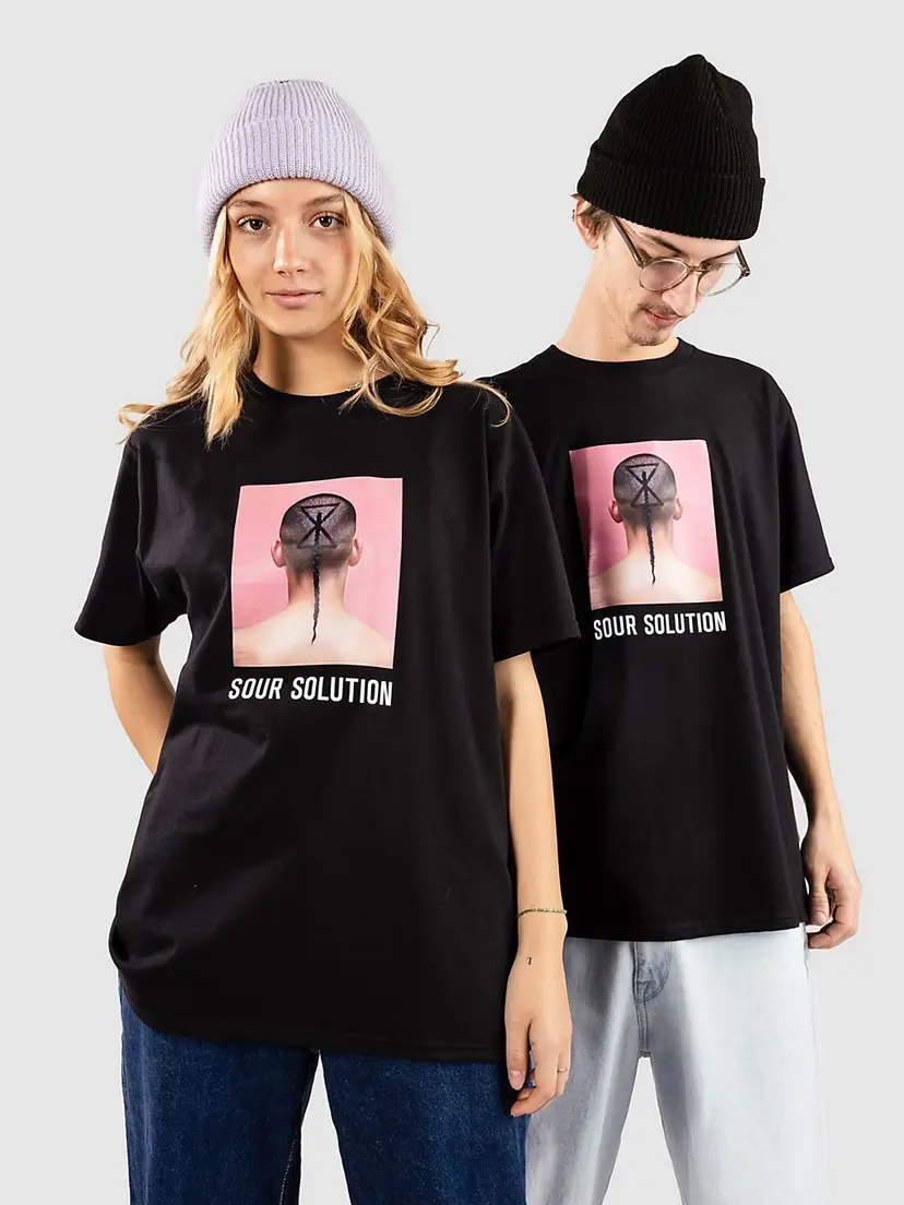 Sour Solution Sour Solution Braid T-skjorte svart