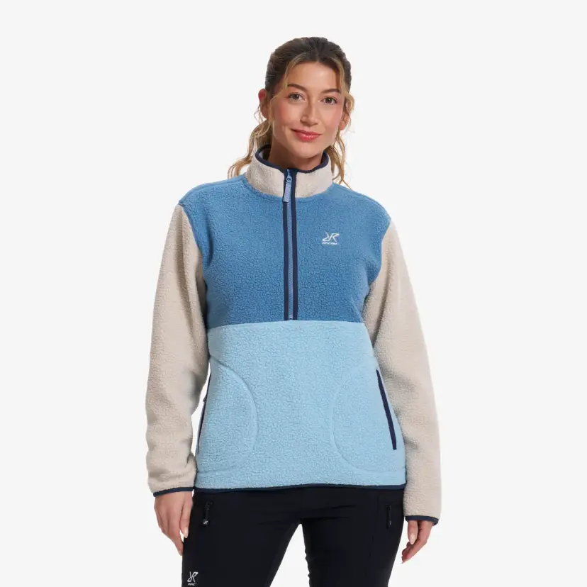 RevolutionRace Canyon Half-zip Pile Fleece Dame Captain's Blue/Peyote