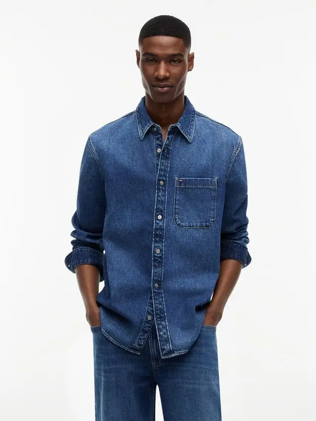 Tommy Jeans REGULAR DENIM SHIRT EXT CJ8039