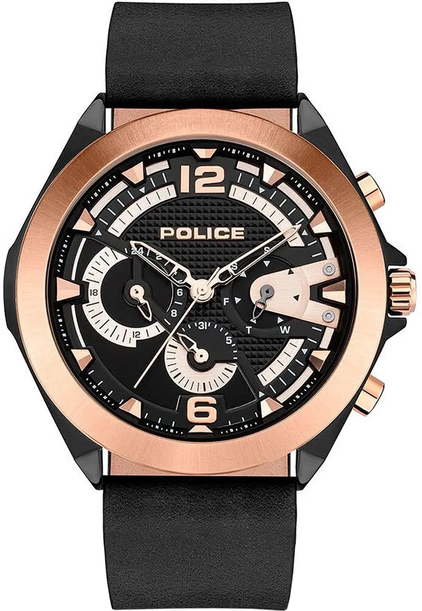Police Police Herreklokke PEWJF2108740 Zenith Brun/Lær Ø48 mm