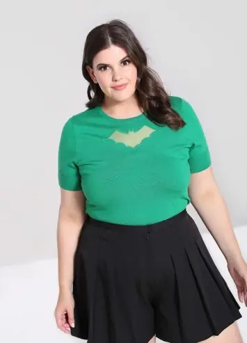 Lili Marleen Jumper/strik-trøje: Batwing - blouse, grøn