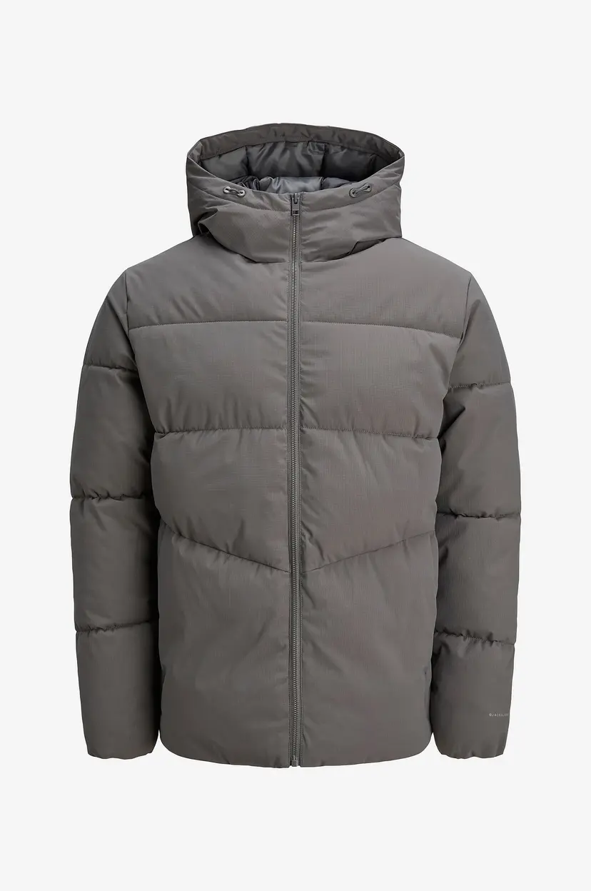 Jack & Jones Plus Pufferjakke jjGlobal Puffer Jacket Pls - Grå