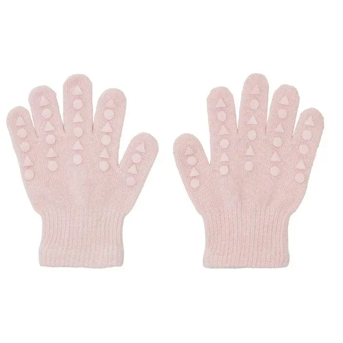Go Baby Go Antiskli Fingervanter i bomull Soft Pink
