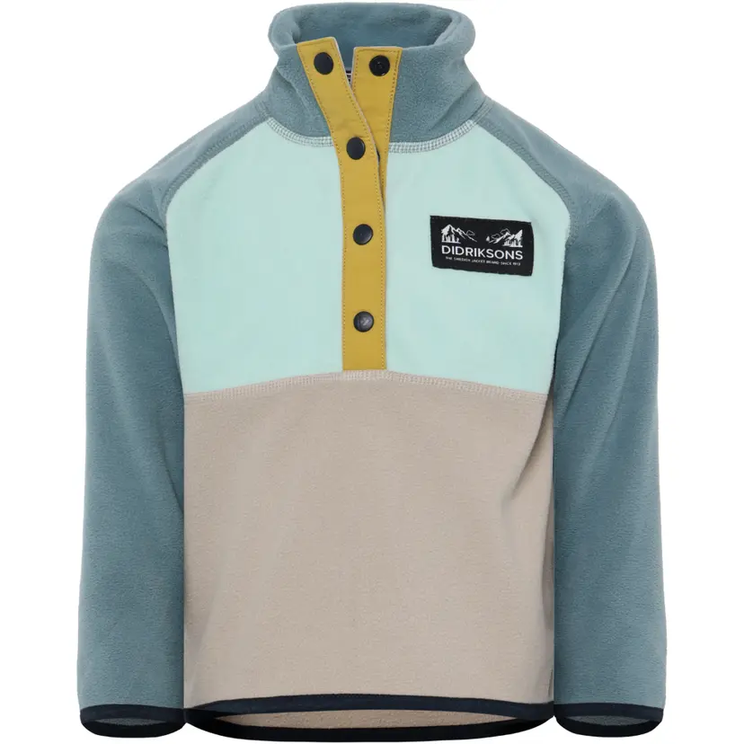 Didriksons Didriksons Monte Kids Half Button 5 Ocean Mint