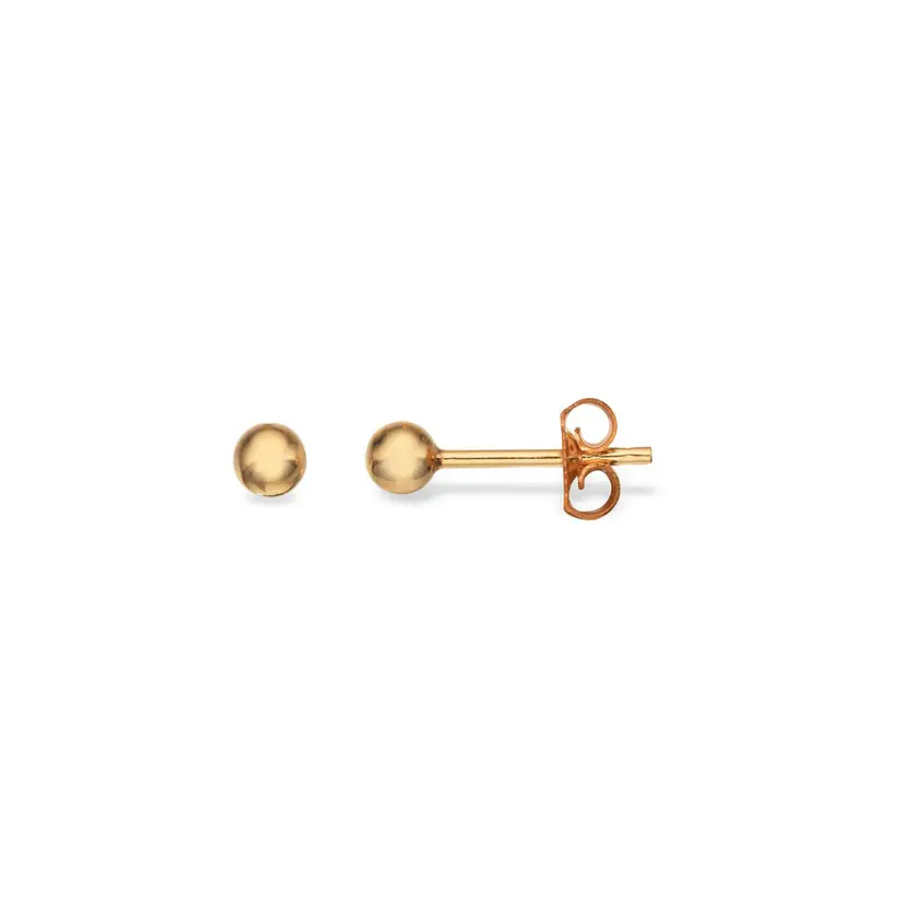 Scrouples Scrouples - 8 karat Guld kugle ørestikker, 3mm - 9353s