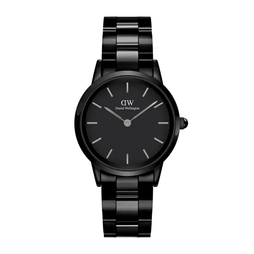 Daniel Wellington Black 28mm Mic Watch Iconic Link Ceramic | DW