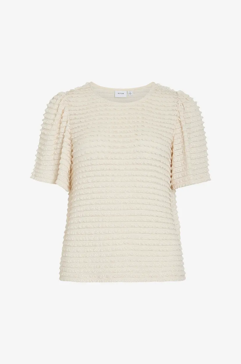 Vila Topp viLogan O-neck S/S - Beige