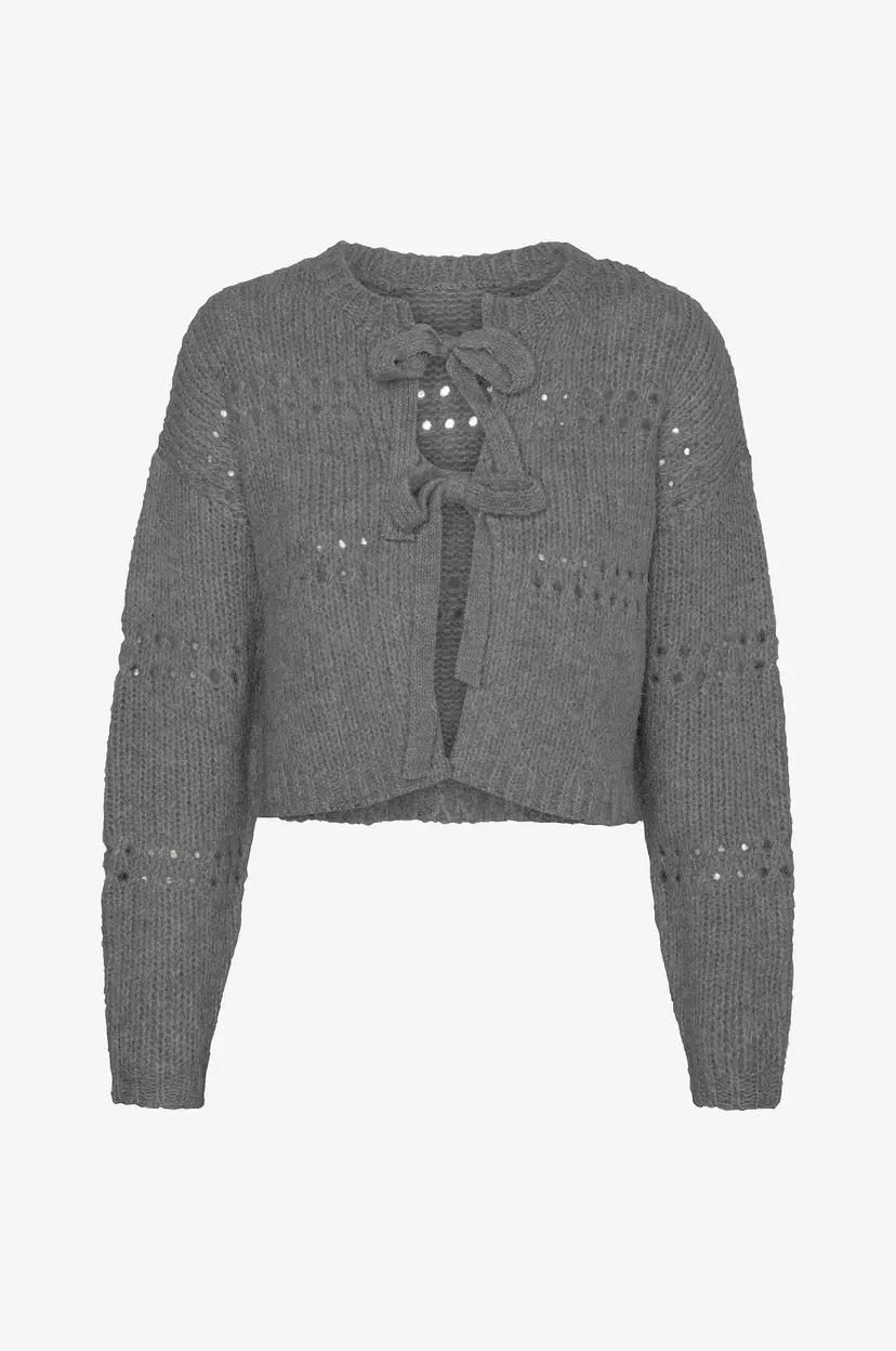 Vero Moda Kardigan vmAdelina LS Short Two Way - Grå