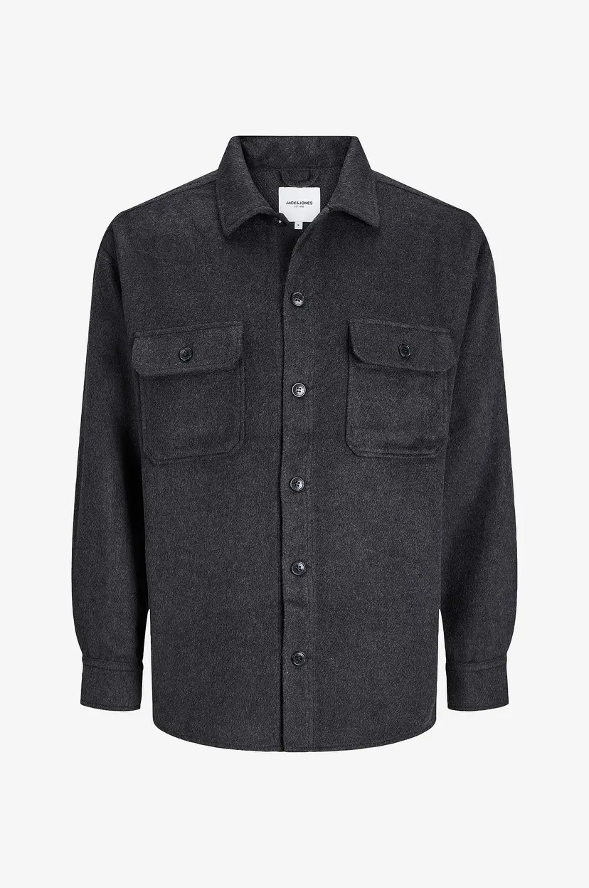 Jack & Jones Overtreksskjorte jjeBradley Ollie Overshirt - Svart