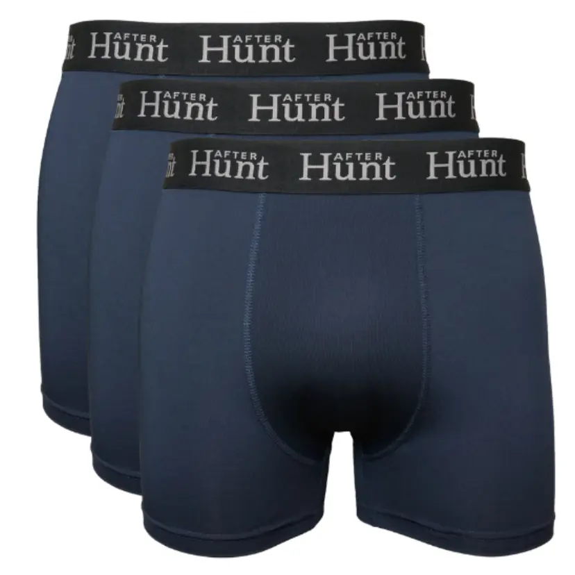 After Hunt After Hunt Mens Boxer Underwear Short 3-pack Dark Blue