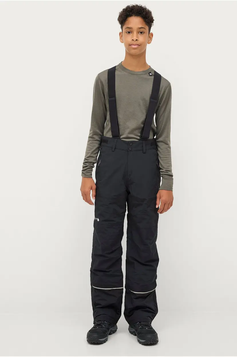 Áhkká Skibukse Ski Pants with Braces Jr - Svart