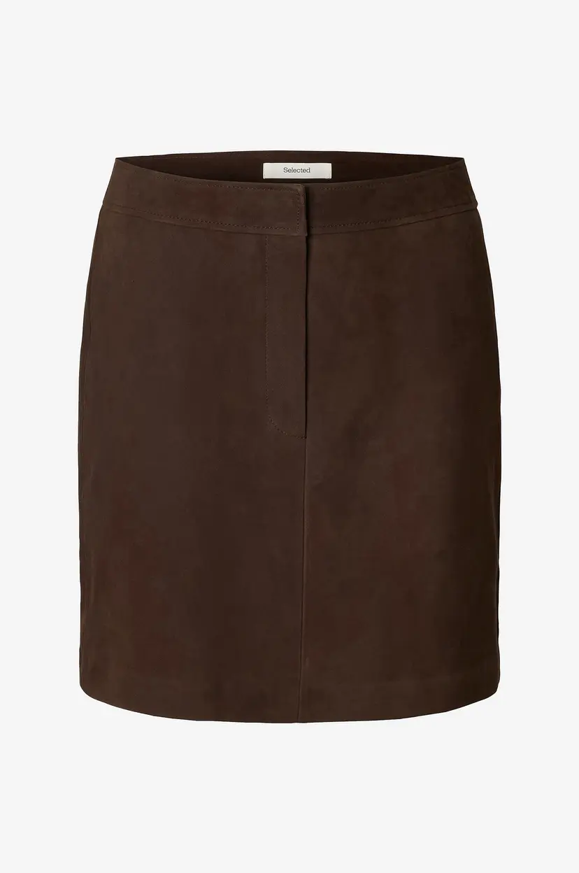 Selected Women Semsket skjørt slfKaya MW - Brun