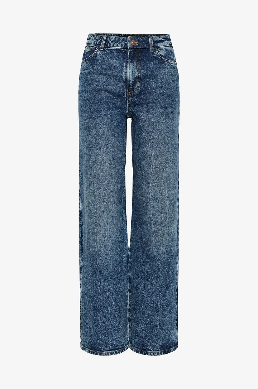 Pieces Jeans pcSelma HW Wide Jeans MB - Blå