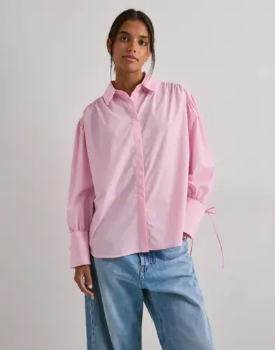 Pieces Pieces - Rosa - Pcanni Ls Pleated Detail Shirt Wvn