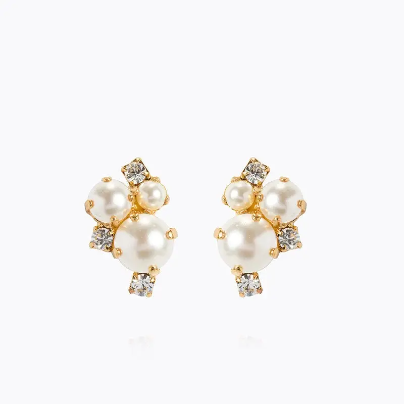 Caroline Svedbom Molly Earrings Gold Pearl/Crystal