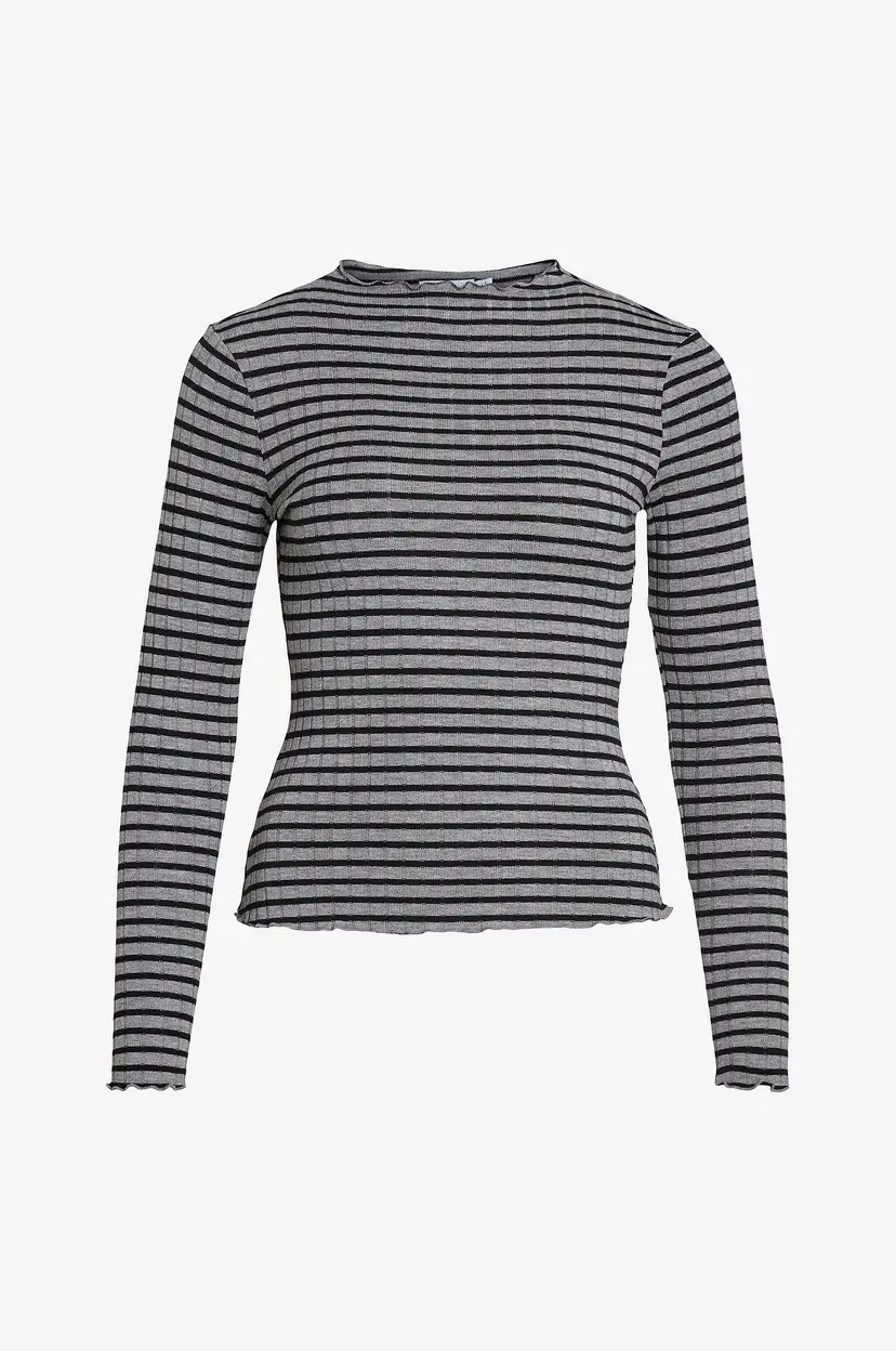 Vila Topp viRika L/S Funnel Neck - Grå