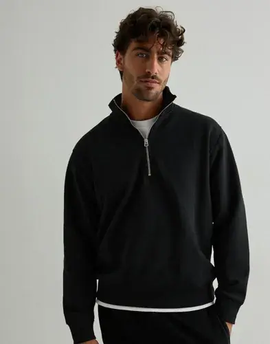 Jack & Jones Jack & Jones Jjeurban Edge Sweat Half Zip Noos Half zip Svart