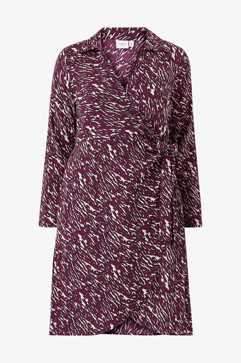 Evoked Vila Kjole viMooj L/S Wrap Dress Curve - Lilla
