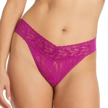 Hanky Panky Hanky Panky Truser 3P Original Rise Thong D1 Sjokk Rosa nylon Dame