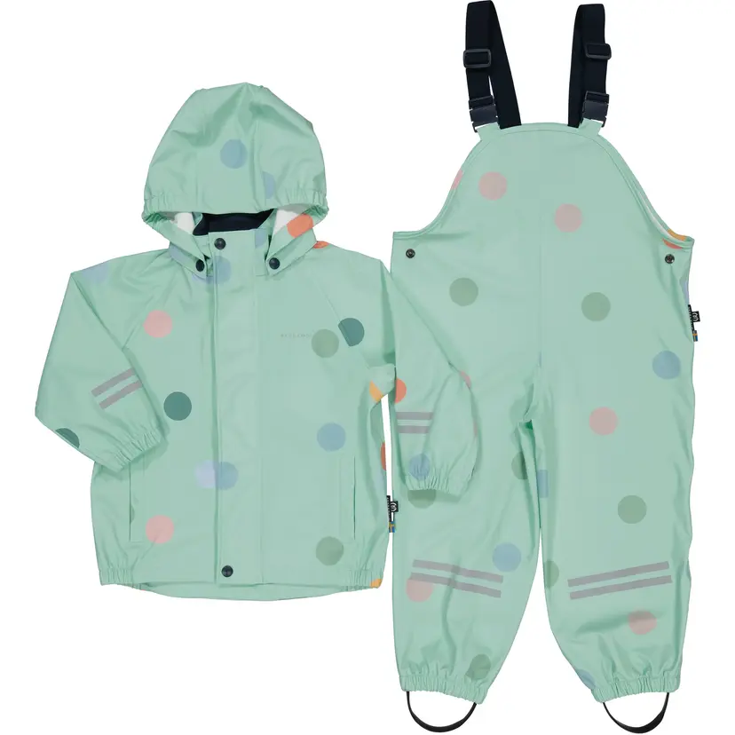 Geggamoja Regnkläder Dots Mint - 122/128