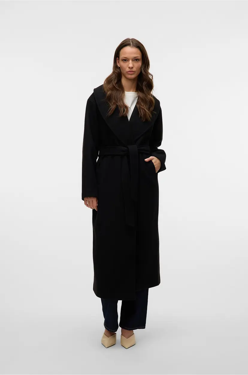 Vero Moda Kåpe Vmanne Bergen Xtra Long Coat Ga - Svart