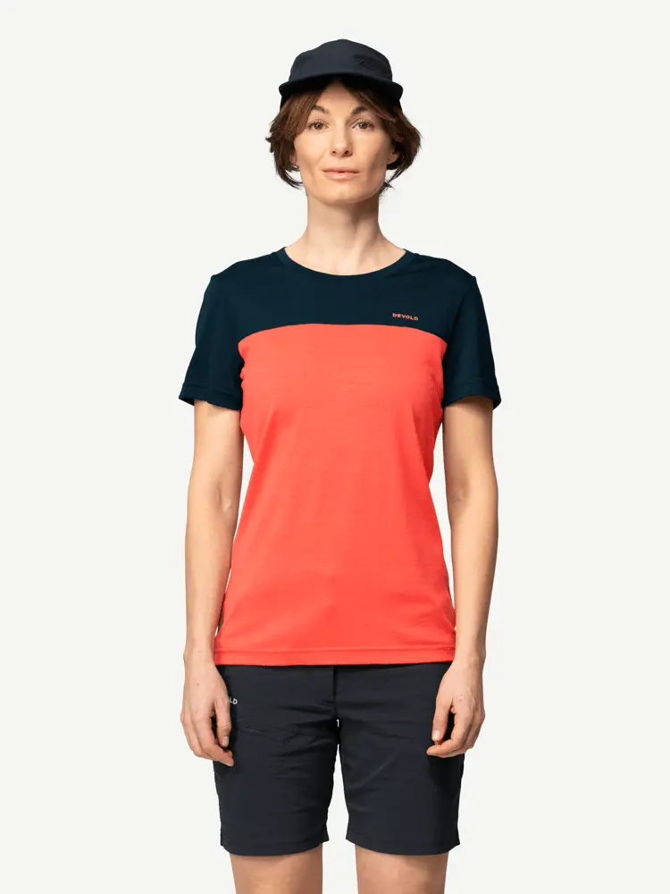 Devold Devold - Classic Linear T-skjorte Dame - Large - Blå