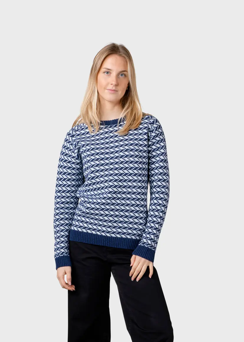 Klitmøller Collective ApS Ida knit - Deep blue/cream