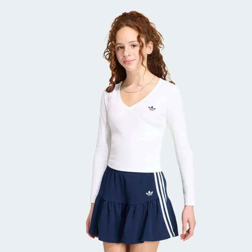 Adidas SLIM MINI RIB WRAP LONGSLEEVE T-skjorte