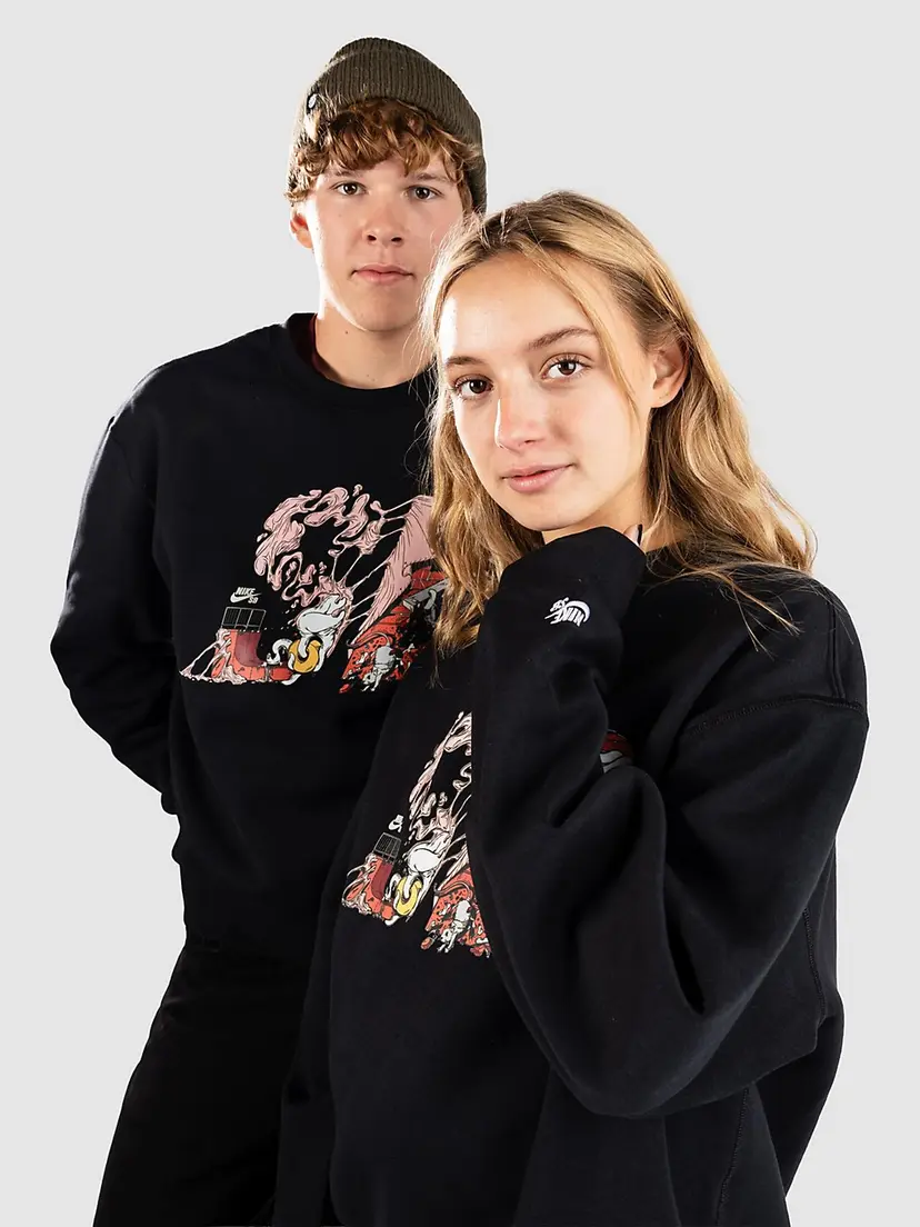 Nike Nike Sb Flc Po Crw Bb Ssnl Gfx Genser svart