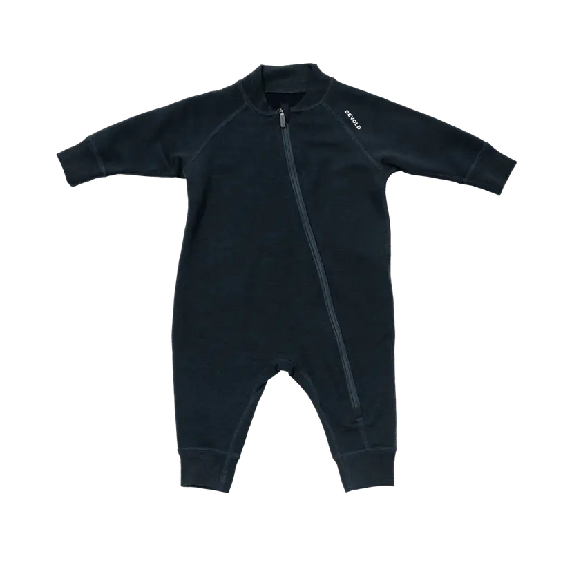 Devold Devold - Nibba Merino Playsuit Baby - Size 56 - Blå