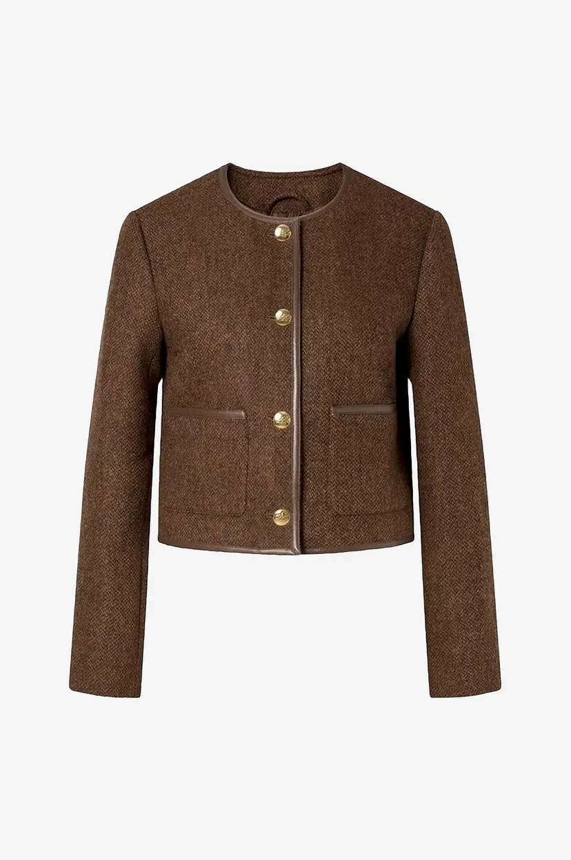 By Malina Jakke Ninette Dressed Wool Jacket - Brun