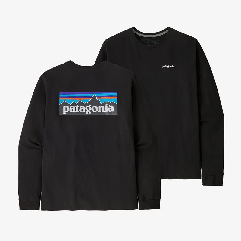 Patagonia Patagonia M's L/S P-6 Logo Responsibili-Tee Black