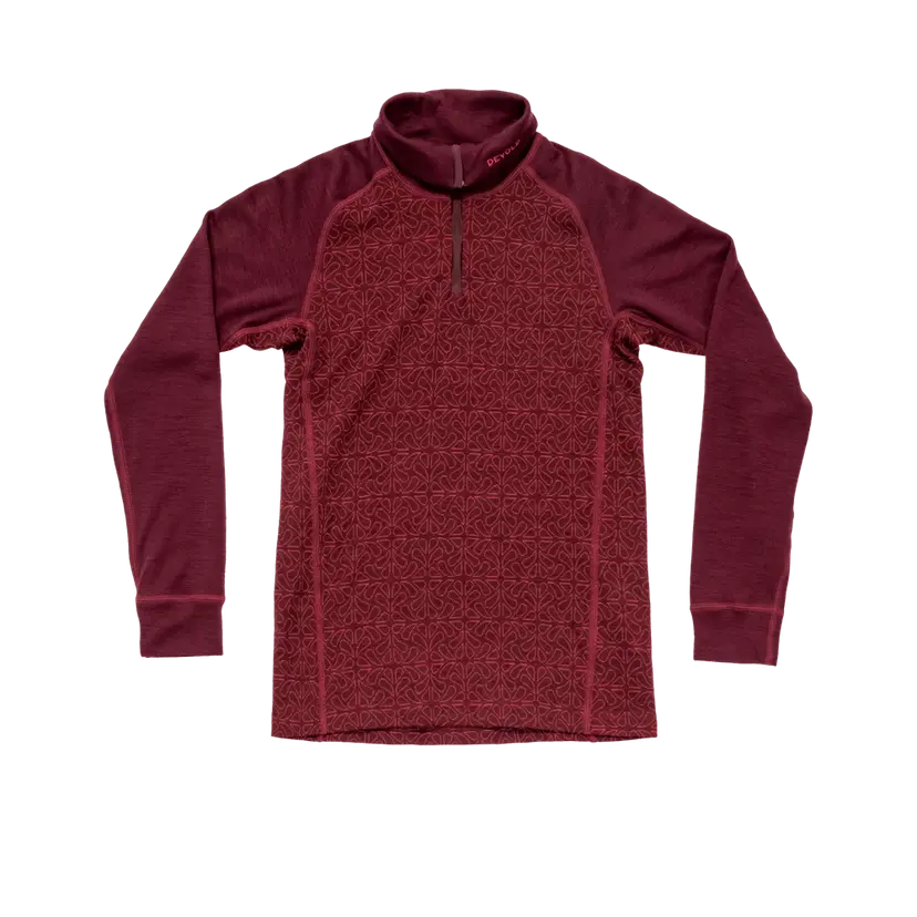 Devold Devold - Duo Active Merino Zip Neck Junior - Size 10 - Rød