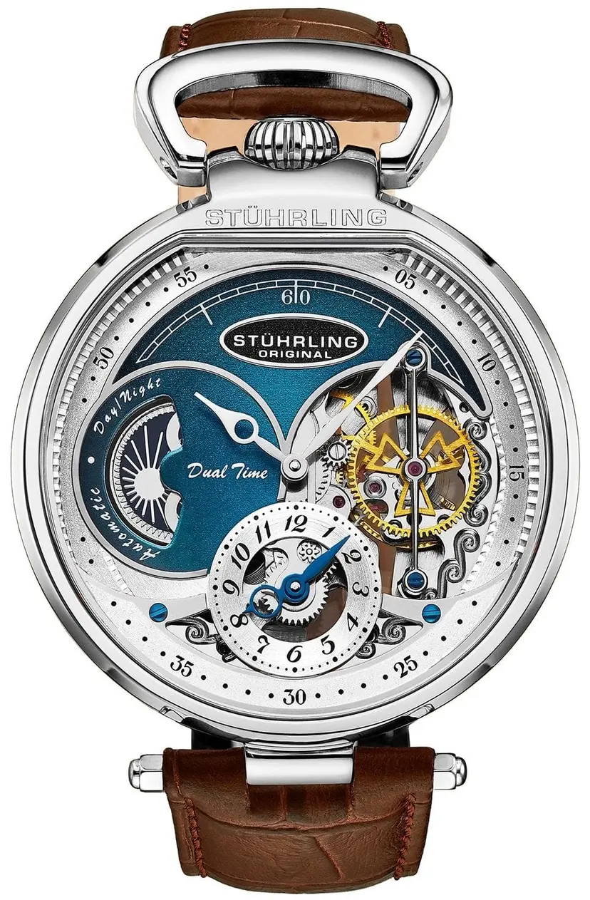 Stührling Original Stührling Original Herreklokke 4033.3 Legacy Modena Blå/Lær Ø46 mm