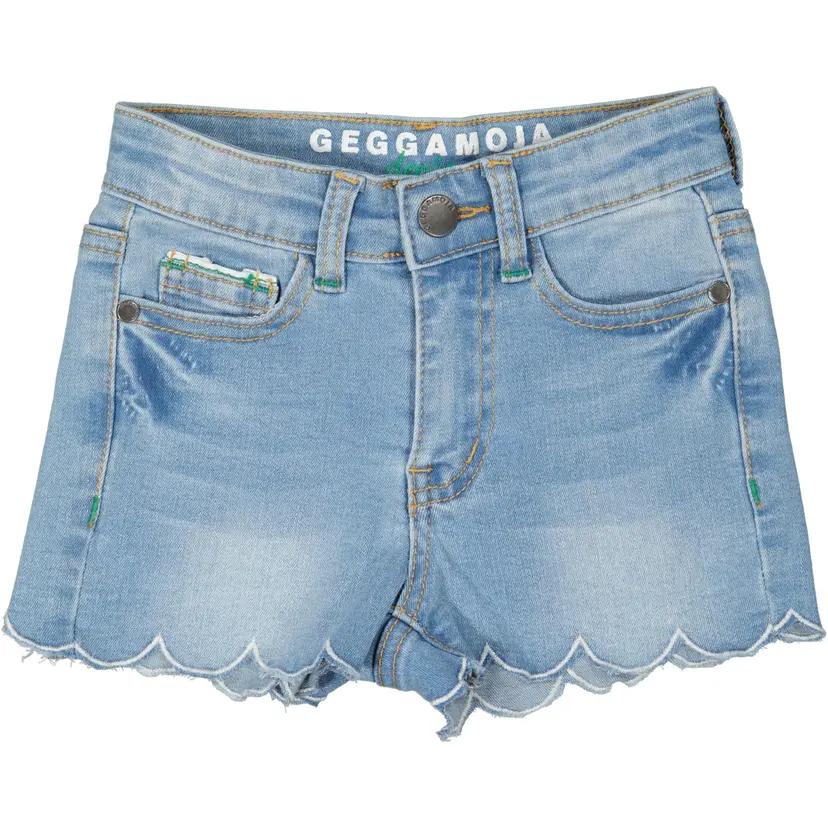 Geggamoja High waist Jeansshorts Ljusblå - 86/92