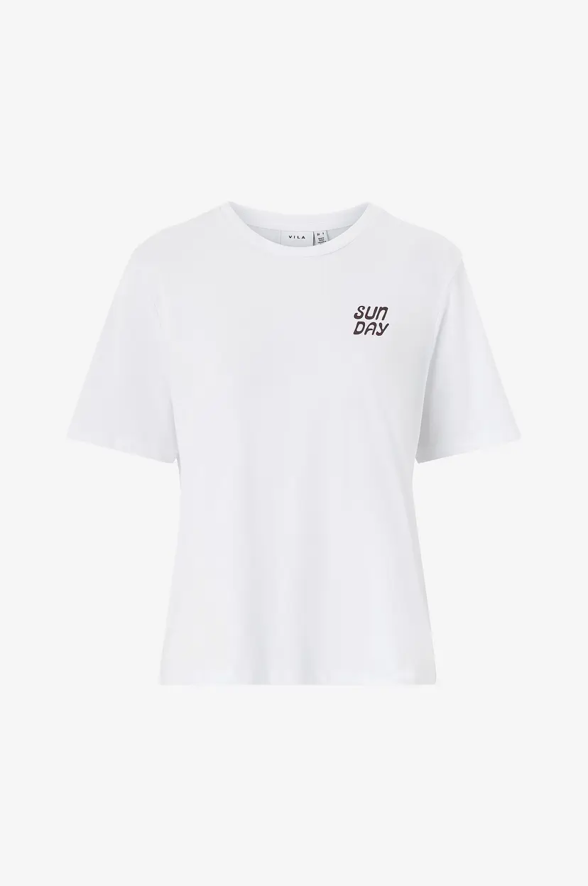 Vila T-skjorte viSage S/S - Hvit