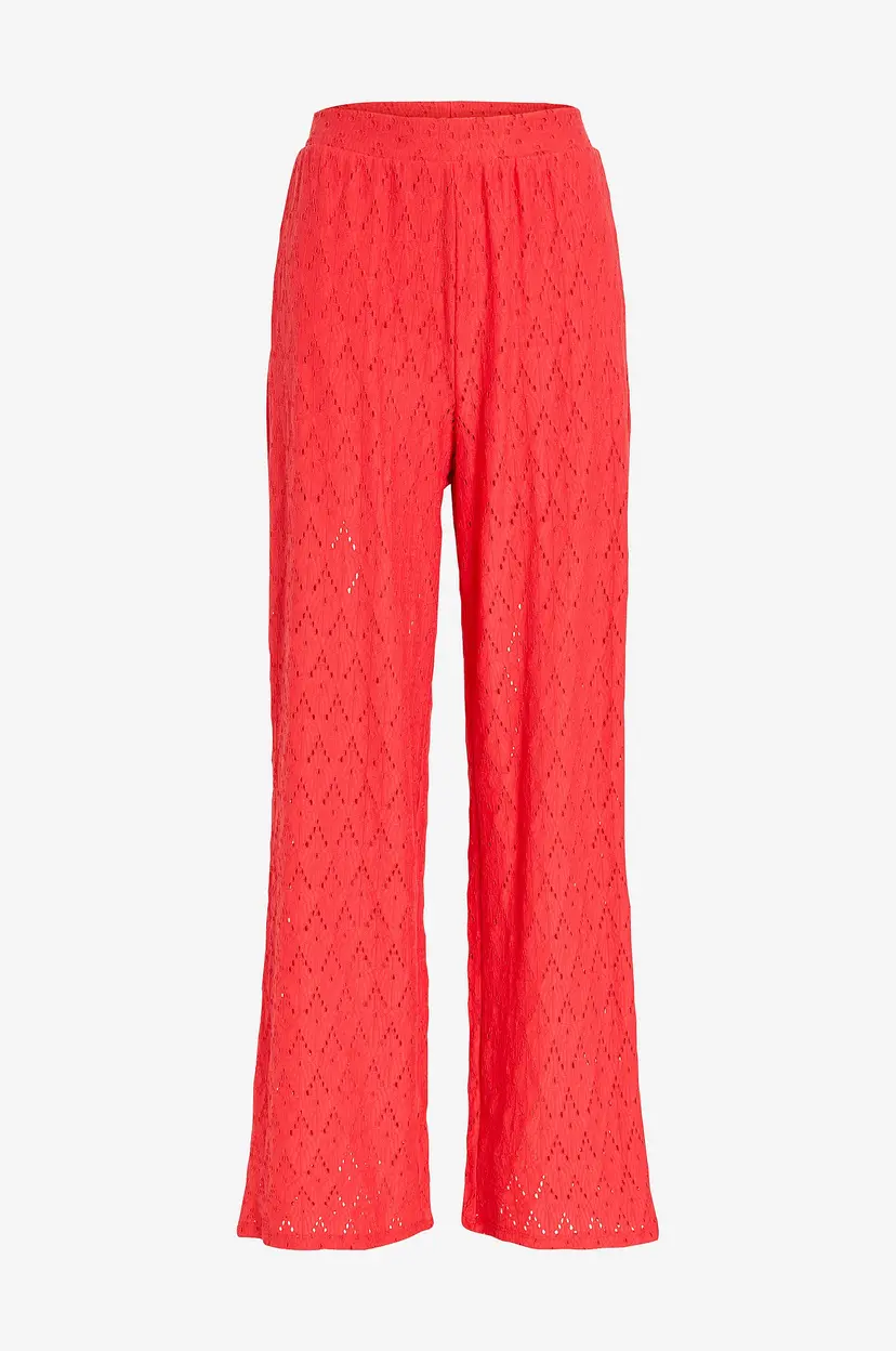 Vila Jerseybukser viAmalina HW Wide Pants - Rød