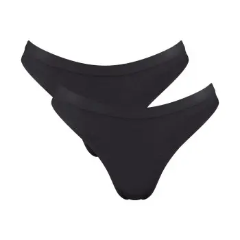Sloggi Sloggi Truser 2P GO Sense Tanga Briefs Svart modal X-Small Dame