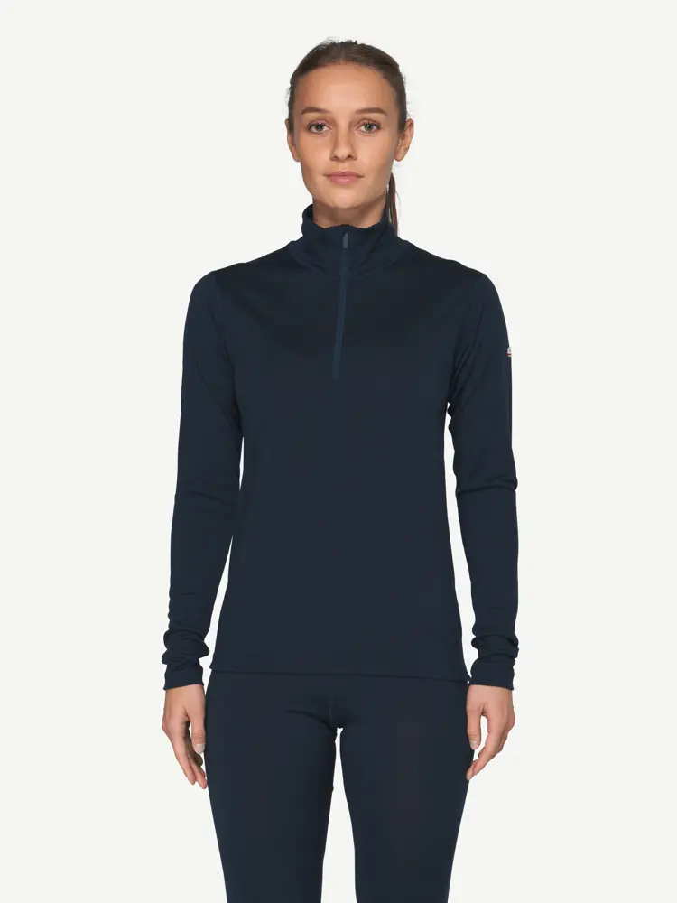 Devold Devold - Breeze Plus Merino 200 Zip Neck Dame - Large - Blå