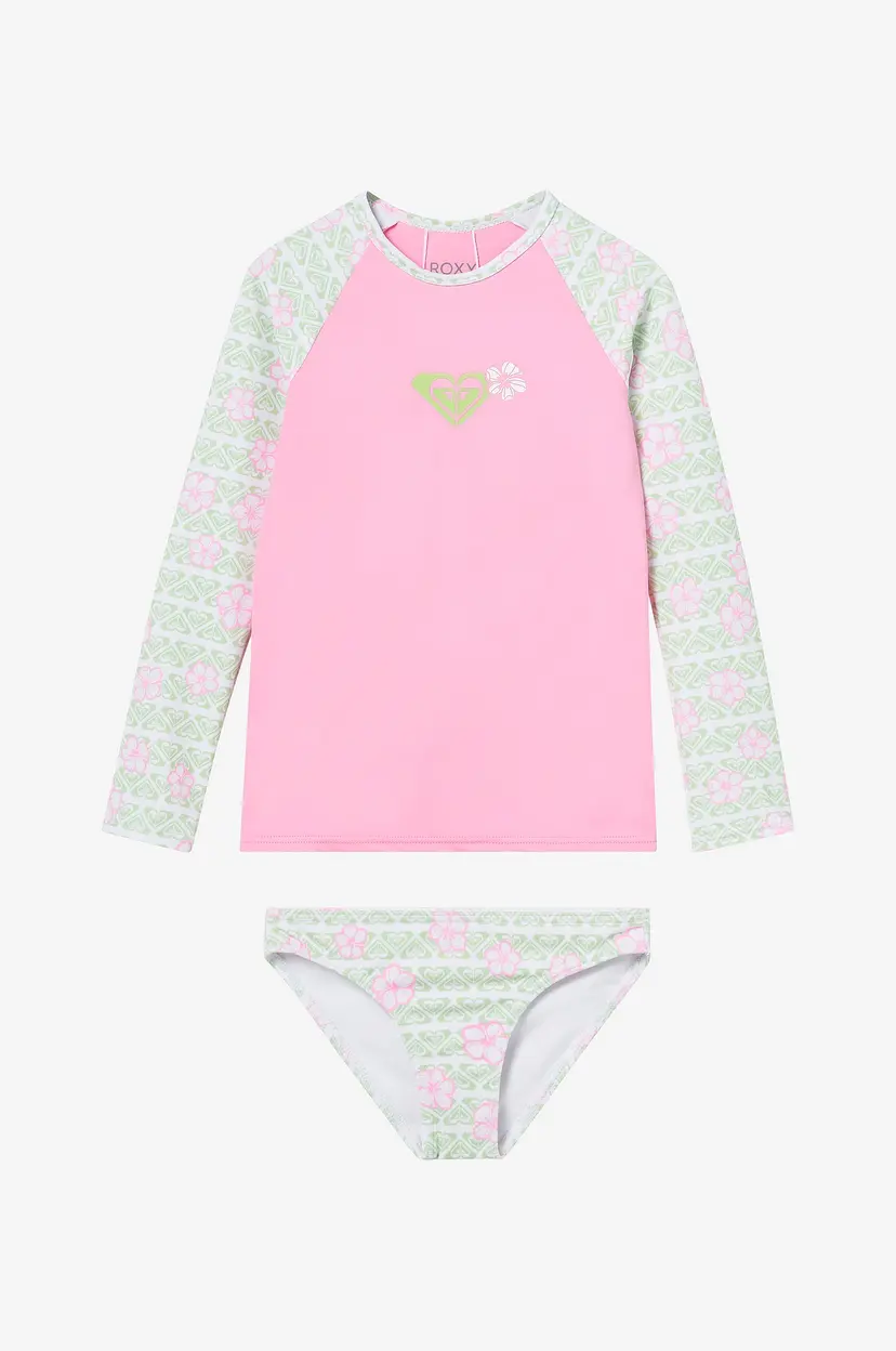 Roxy Solbeskyttelsessett Hibiline LS Lycra Set - Rosa
