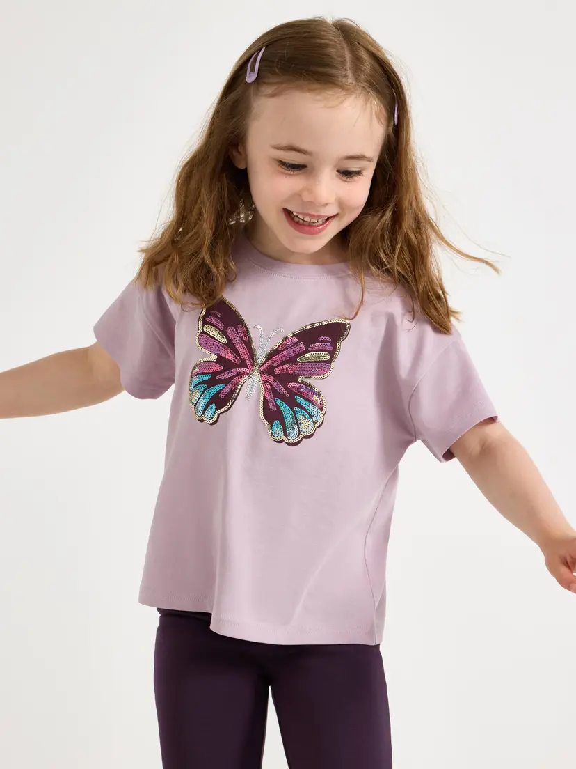 Lindex Cropped kortermet topp med paljetter