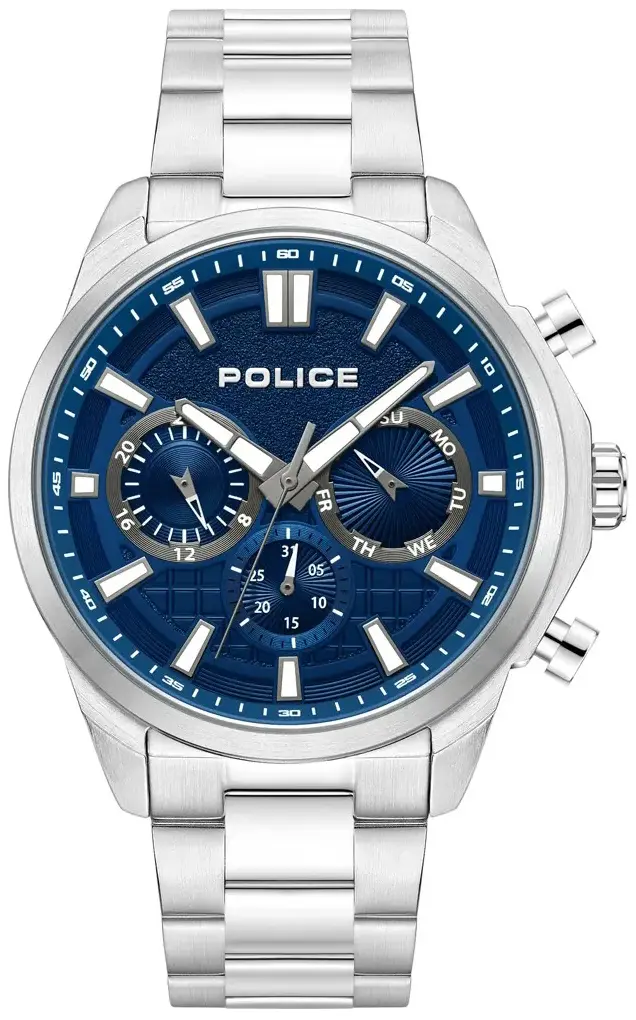 Police Police Herreklokke PEWJK0021004 Rangy Blå/Stål Ø44 mm