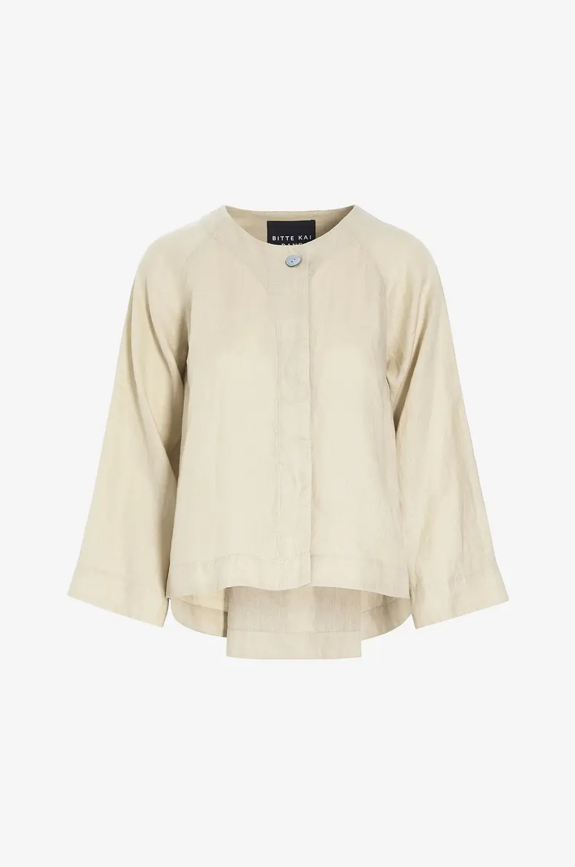 Bitte Kai Rand Skjortejakke Airy linen - Beige